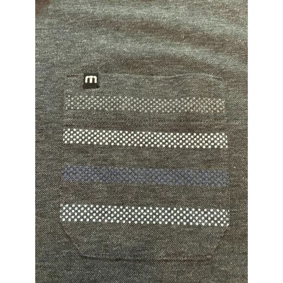 Travis Mathew Men's‎ Size 2XL Short Sleeve Golf Polo Shirt Gray With Pocket Logo - Picture 3 of 5